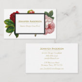  Roos en Gouden Bloemen Visitekaartje (Voorkant / Achterkant)