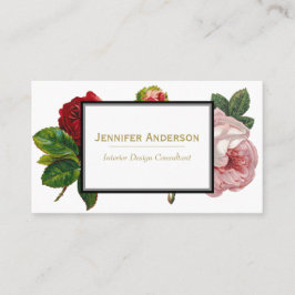  Roos en Gouden Bloemen Visitekaartje