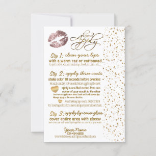 Roos en gouden Confetti Lip Instructies 3