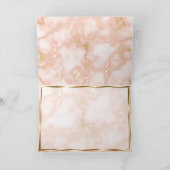 Roos en gouden marmer bedankkaart (Binnen)