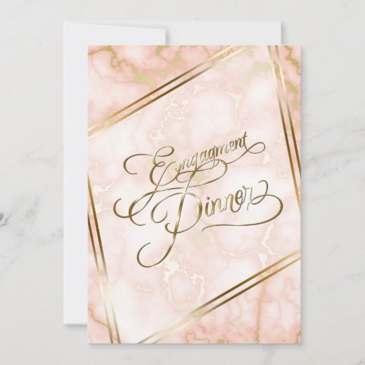 Roos en  gouden marmer kaart (Voorkant)