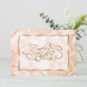 Roos en  gouden marmer kaart (Staand voorkant)