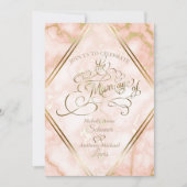 Roos en  gouden marmer kaart (Voorkant)