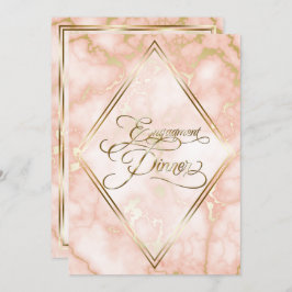 Roos en  gouden marmer kaart