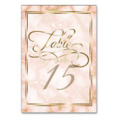 Roos en  gouden marmer kaart (Voorkant)