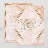 Roos en  gouden marmer kaart (Voorkant / Achterkant)