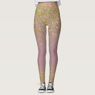 Roos- en goudhoudende Leggings