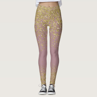 Roos- en goudhoudende Leggings