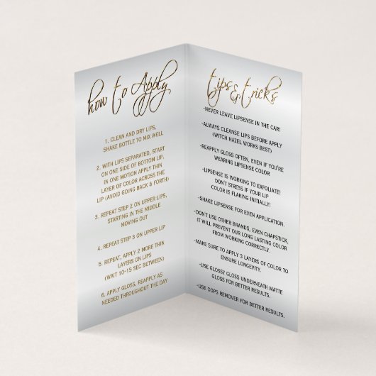 Roos en goudknobbels visitekaartje (Binnen)