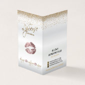 Roos en goudknobbels visitekaartje (Buitenkant)