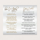 Roos en goudknobbels visitekaartje (Binnenkant ongevouwen)