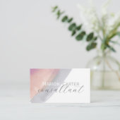 roos en grijs minimalistisch clean waterverf ontwe visitekaartje (Staand voorkant)