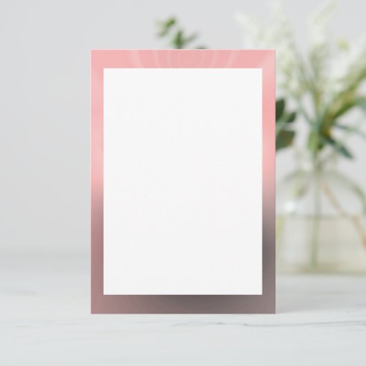 Roos en grijze rand Blanco uitnodiging Sjabloon (Staand voorkant)