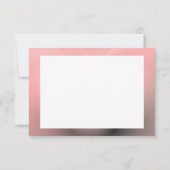 Roos en grijze rand Blanco uitnodiging Sjabloon (Achterkant)