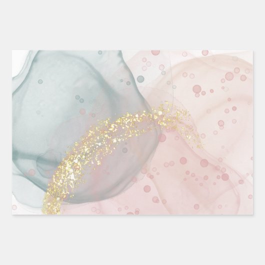 Roos- en groeninpakpapierbladen inpakpapier vel (Voorkant 3)