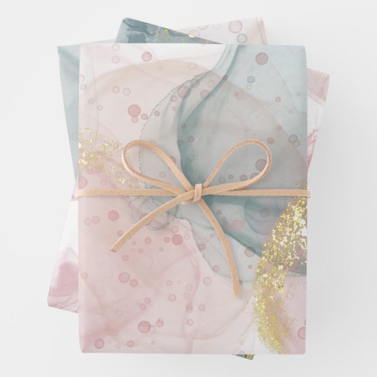 Roos- en groeninpakpapierbladen inpakpapier vel (In situ)