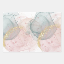 Roos- en groeninpakpapierbladen inpakpapier vel