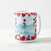 Roos en hart mok Valentijn (Voorkant rechts)