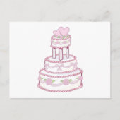 Roos- en heartbruiloft briefkaart (Voorkant)