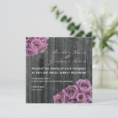 Roos en huwelijksuitnodiging kaart (Staand voorkant)