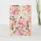 Roos en Hydrangea Afstuderen Foto Bedankkaart (Achterkant)