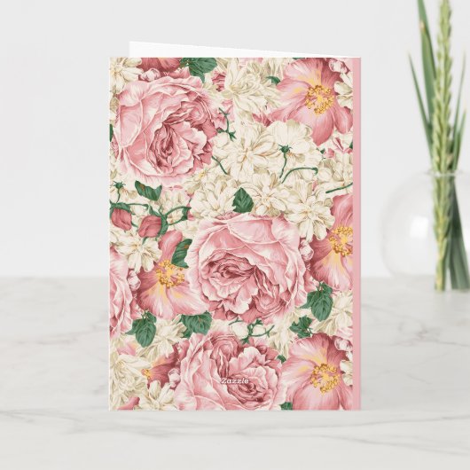  Roos en Hydrangea Afstuderen Foto Bedankkaart (Achterkant)