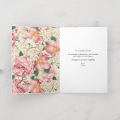 Roos en Hydrangea Afstuderen Foto Dank u Folie Wenskaart (Binnenlaag)