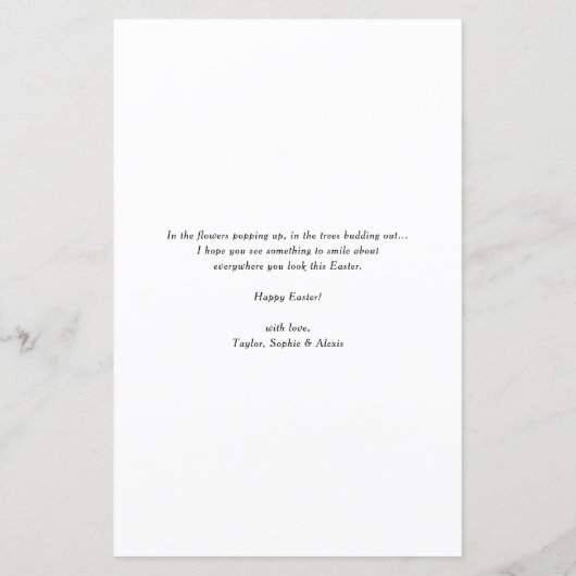  Roos en Hydrangea Foto Happy Easter Kaart (Achterkant)