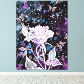 Roos en kartonnen doek, van de winter, verven canvas afdruk (Insitu (Houten vloer))