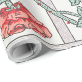 Roos en kleine vogel, William Morris Cadeaupapier (Rol Hoek)