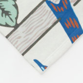 Roos en kleine vogel, William Morris Fleece Deken (Hoek)