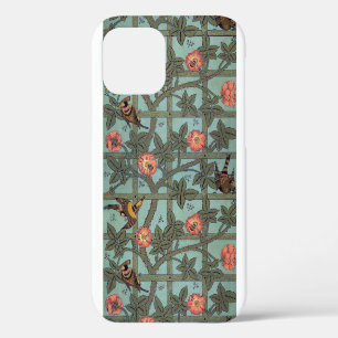 Roos en kleine vogel, William Morris iPhone 12 Hoesje