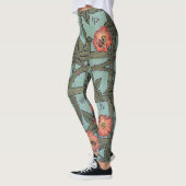 Roos en kleine vogel, William Morris Leggings (Links)
