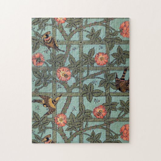 Roos en kleine vogel, William Morris Legpuzzel (Verticaal)