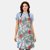 Roos en kleine vogel, William Morris Schort (Gedragen)