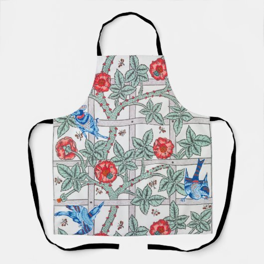 Roos en kleine vogel, William Morris Schort (Voorkant)