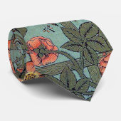 Roos en kleine vogel, William Morris Stropdas (Opgerold)