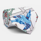 Roos en kleine vogel, William Morris Stropdas (Opgerold)