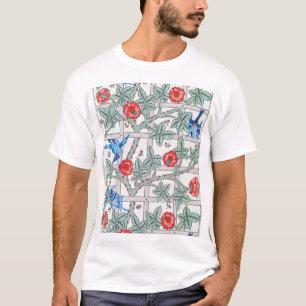 Roos en kleine vogel, William Morris T-shirt