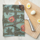 Roos en kleine vogel, William Morris Theedoek (Quarter Fold)