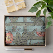 Roos en kleine vogel, William Morris Tissuepapier (Geschenk)