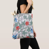 Roos en kleine vogel, William Morris Tote Bag (Dichtbij)