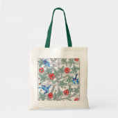 Roos en kleine vogel, William Morris Tote Bag (Voorkant)