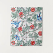 Roos en kleine vogel, William Morris Wandkleed (Voorkant)