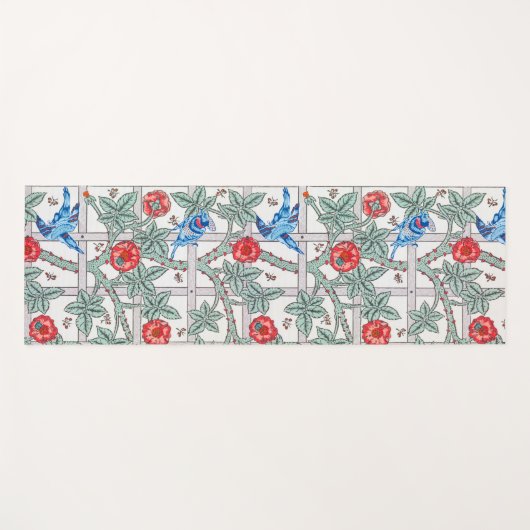 Roos en kleine vogel, William Morris Yogamat (Voorkant (horizontaal))