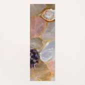 Roos en Kristal Quartz, Paarse Amethyst Yoga Mat (Voorkant)
