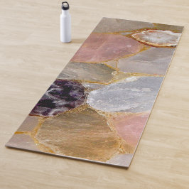 Roos en Kristal Quartz, Paarse Amethyst Yoga Mat
