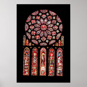 Roos en lancetramen uit de noordwand poster