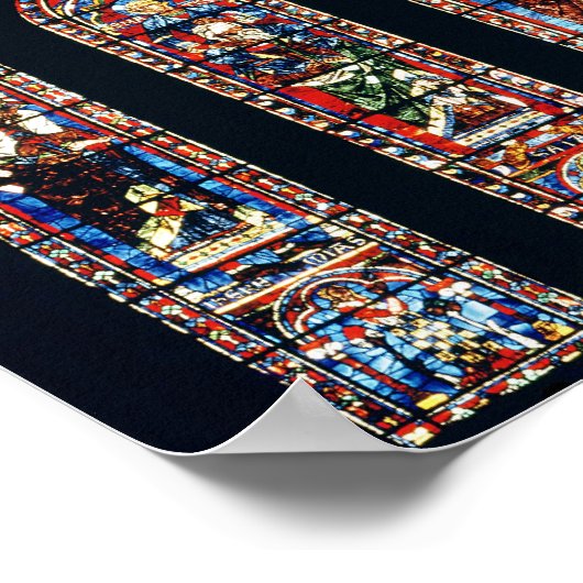 Roos - en lancetramen uit de zuidwand poster (Hoek)