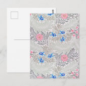 Roos en Larkspur, William Morris Briefkaart (Voorkant / Achterkant)